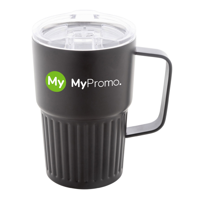 Thermo mug | Recycled stainless steel double wall | ABS plastic lid | 470 ml